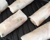 余った素麺救済!オーブンで揚げない春巻き作り方5写真