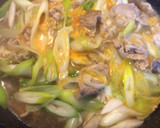 【残り物で】長ネギと豚肉の卵とじ作り方3写真
