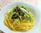 しらす入りネギと水菜の和風パスタ作り方4写真