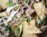味付け簡単☆豚バラと油揚げのめんつゆ炒め作り方4写真