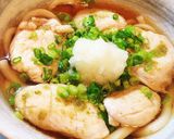 レンジで作った蒸し鶏とおろしのうどん作り方4写真