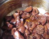 鶏レバーのにんにく甘辛煮作り方6写真