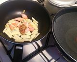 粒マスタードとじゃがいものクリームパスタ作り方5写真
