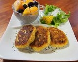 *キヌアと豆腐のハンバーグ風*作り方7写真