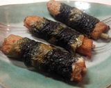 熱々をぜひ♪ごぼう天の海苔チーズ腹巻き作り方3写真