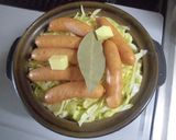 ソーセージとキャベツどっさり蒸し作り方3写真