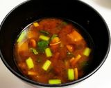 高野豆腐とかぶの葉の卵とじ味噌汁作り方11写真