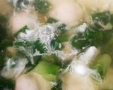 葉玉ねぎの葉っぱと卵まるごと味噌汁♪作り方4写真