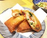 簡単＆美味しい♪山芋と三つ葉の春巻き作り方5写真