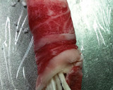 牛薄切りとえのきと長いもこんがり肉まき♪作り方3写真