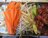 源タレで節約ジンギスカン野菜炒め作り方1写真