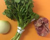 牛肉とクレソンとゆで卵のサラダ作り方1写真