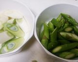アスパラガスと長ネギの中華炒め作り方1写真