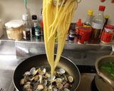 あさりと菜の花のペペロンチーノ作り方15写真