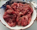 牛肉と菜の花の中華オイスター焼きそば作り方1写真