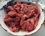 牛肉と菜の花の中華オイスター焼きそば作り方1写真
