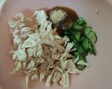 簡単子供が喜ぶ鳥胸肉ときゅうりの梅肉和え作り方6写真