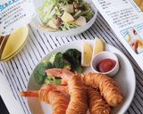 簡単エビフライ　生ラーメン衣　冷凍ok作り方5写真