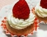 HM苺蒸しパン de 苺カップケーキ作り方10写真