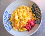 ガーリック炒飯炒り卵のせ作り方7写真