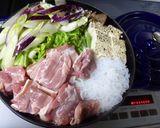 ストウブで無水で鶏のすき焼き作り方1写真