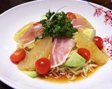 さっぱりグレープフルーツ洋風冷やしめん作り方5写真