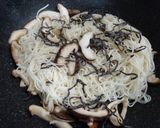 春菊と椎茸の素麺チャンプルー作り方4写真