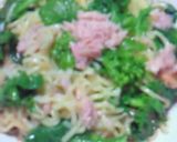 菜の花とツナの早春の冷麺♪作り方2写真