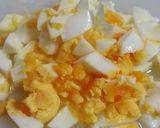 チンゲン菜ゆで卵オイマヨフライドオニオン作り方10写真