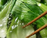 チンゲン菜ゆで卵オイマヨフライドオニオン作り方6写真