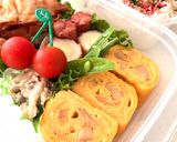 タケノコ入り卵焼き(お弁当)作り方8写真