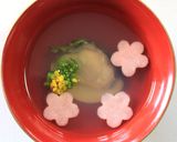 はまぐりと花麩のお吸い物❀昆布出汁で作り方6写真