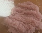 レンジで簡単！黒豆で色づけ桜餅（道明寺）作り方6写真