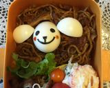 マルちゃん焼そばで美味しい羊さん◉デコ弁作り方3写真