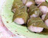 レンジで簡単！黒豆で色づけ桜餅（道明寺）作り方9写真
