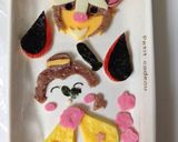 ツムツムde雛祭り キャラ弁 美女と野獣作り方2写真