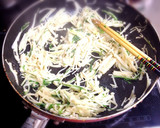 エノキ茸と水菜のゴマヨポン炒め〜♪作り方5写真