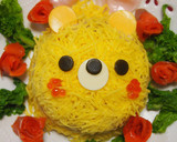 ちらし寿司でくまさん♡デコオムライス風作り方7写真
