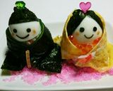 ゆで卵でお雛様作り方7写真