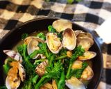 春の味♡菜の花とあさりの酒蒸し作り方6写真