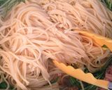 ランチに＊ツナと水菜の柚子胡椒パスタ作り方5写真