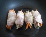 せん切りごぼうとにんじんの豚肉巻作り方3写真