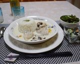 簡単ウマ！チキンとキノコのクリーミ煮込み作り方8写真