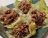 鶏ミンチと椎茸の中華そぼろ♪レタス包み作り方3写真
