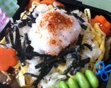 仕上げ楽しみ☆薬味たっぷり瓦焼きそば弁当作り方9写真