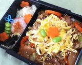 仕上げ楽しみ☆薬味たっぷり瓦焼きそば弁当作り方8写真
