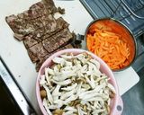 ばーちゃん昔ながら茸と牛肉炊き込みご飯作り方2写真