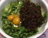 ♡レタスとひじきのお好み焼き風☆厚焼卵♡作り方2写真