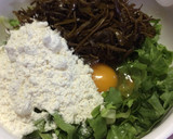 ♡レタスとひじきのお好み焼き風☆厚焼卵♡作り方4写真
