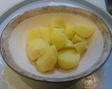 水菜と甘辛ポテトのサラダ作り方2写真